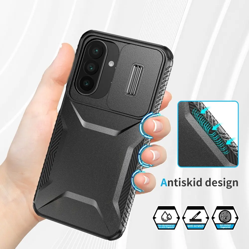 Samsung Galaxy A27 Hoesje Camera Slider Back Cover Schokbestendig Zwart afbeelding 6