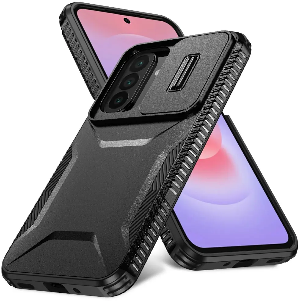 Samsung Galaxy A27 Hoesje Camera Slider Back Cover Schokbestendig Zwart afbeelding 1