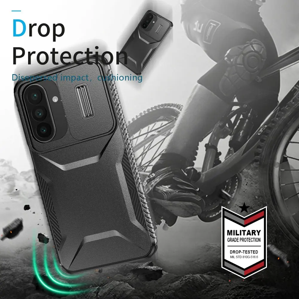 Samsung Galaxy A27 Hoesje Camera Slider Back Cover Schokbestendig Zwart afbeelding 10