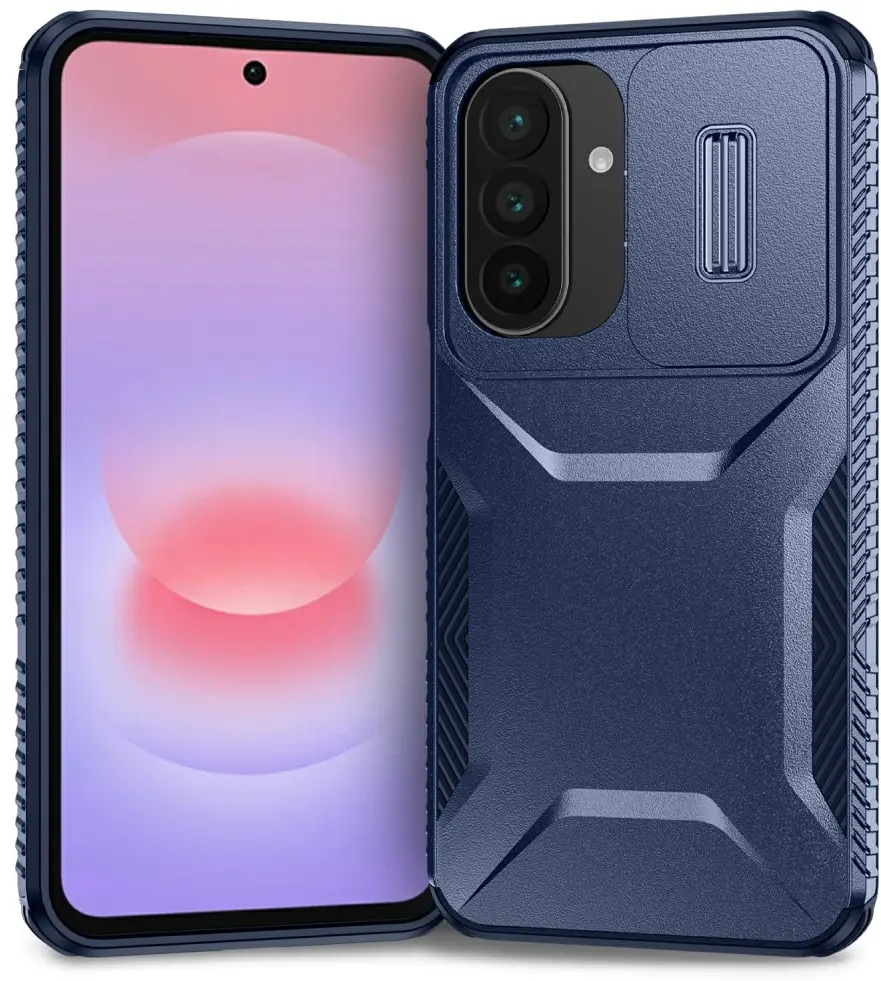 Samsung Galaxy A27 Hoesje Camera Slider Back Cover Schokbestendig Blauw afbeelding 2