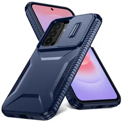 Samsung Galaxy A27 Hoesje Camera Slider Back Cover Schokbestendig Blauw afbeelding