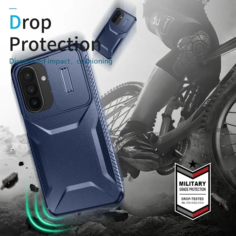 Samsung Galaxy A27 Hoesje Camera Slider Back Cover Schokbestendig Blauw afbeelding 10