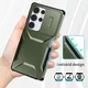 Samsung Galaxy S25 Ultra Hoesje Camera Slider Back Cover Schokbestendig Groen afbeelding 6