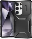 Samsung Galaxy S25 Ultra Hoesje Camera Slider Back Cover Schokbestendig Zwart