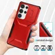 Samsung Galaxy S25 Ultra Hoesje Camera Slider Back Cover Schokbestendig Rood afbeelding 5