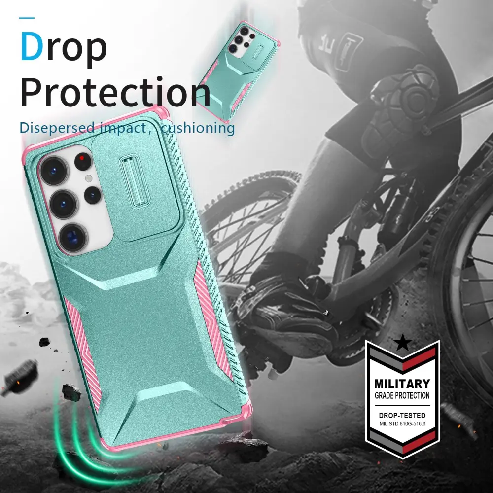 Samsung Galaxy S25 Ultra Hoesje Camera Slider Back Cover Schokbestendig Blauw afbeelding 10