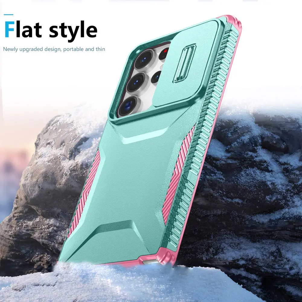 Samsung Galaxy S25 Ultra Hoesje Camera Slider Back Cover Schokbestendig Blauw afbeelding 8