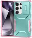 Samsung Galaxy S25 Ultra Hoesje Camera Slider Back Cover Schokbestendig Blauw