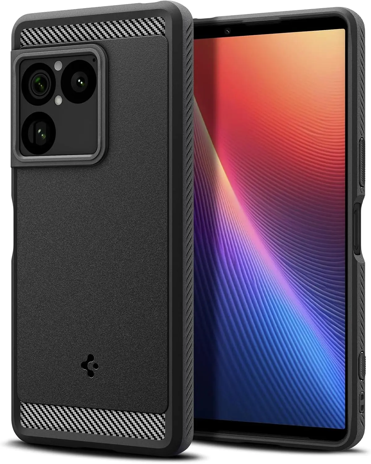 Spigen Rugged Armor Sony Xperia 1 VIII Hoesje Back Cover Matte zwart afbeelding 1