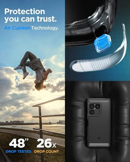 Spigen Rugged Armor Sony Xperia 1 VIII Hoesje Back Cover Matte zwart afbeelding 7