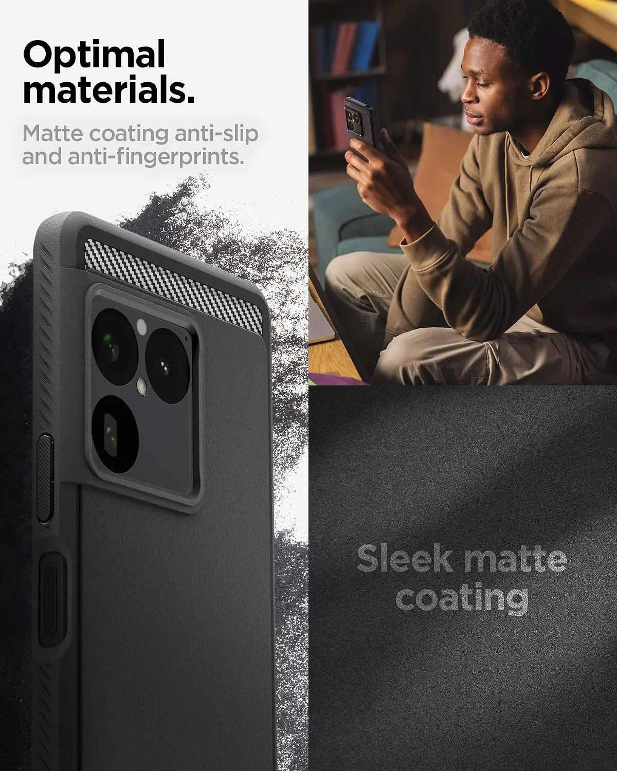 Spigen Rugged Armor Sony Xperia 1 VIII Hoesje Back Cover Matte zwart afbeelding 4