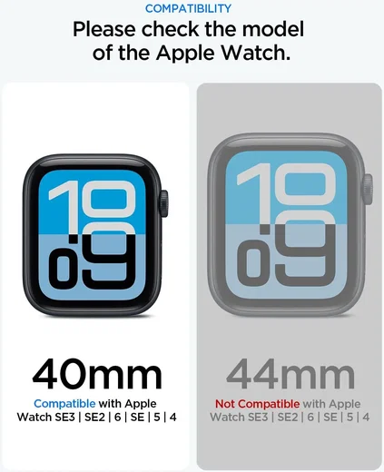 Spigen Thin Fit 360 Apple Watch 40MM Hoesje Waterdicht Zwart afbeelding 2