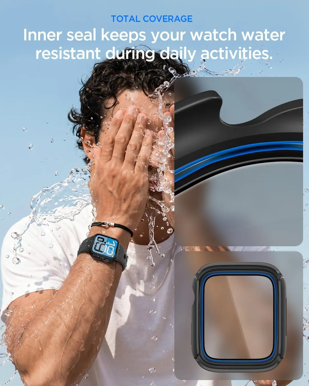 Spigen Thin Fit 360 Apple Watch 40MM Hoesje Waterdicht Zwart afbeelding 3