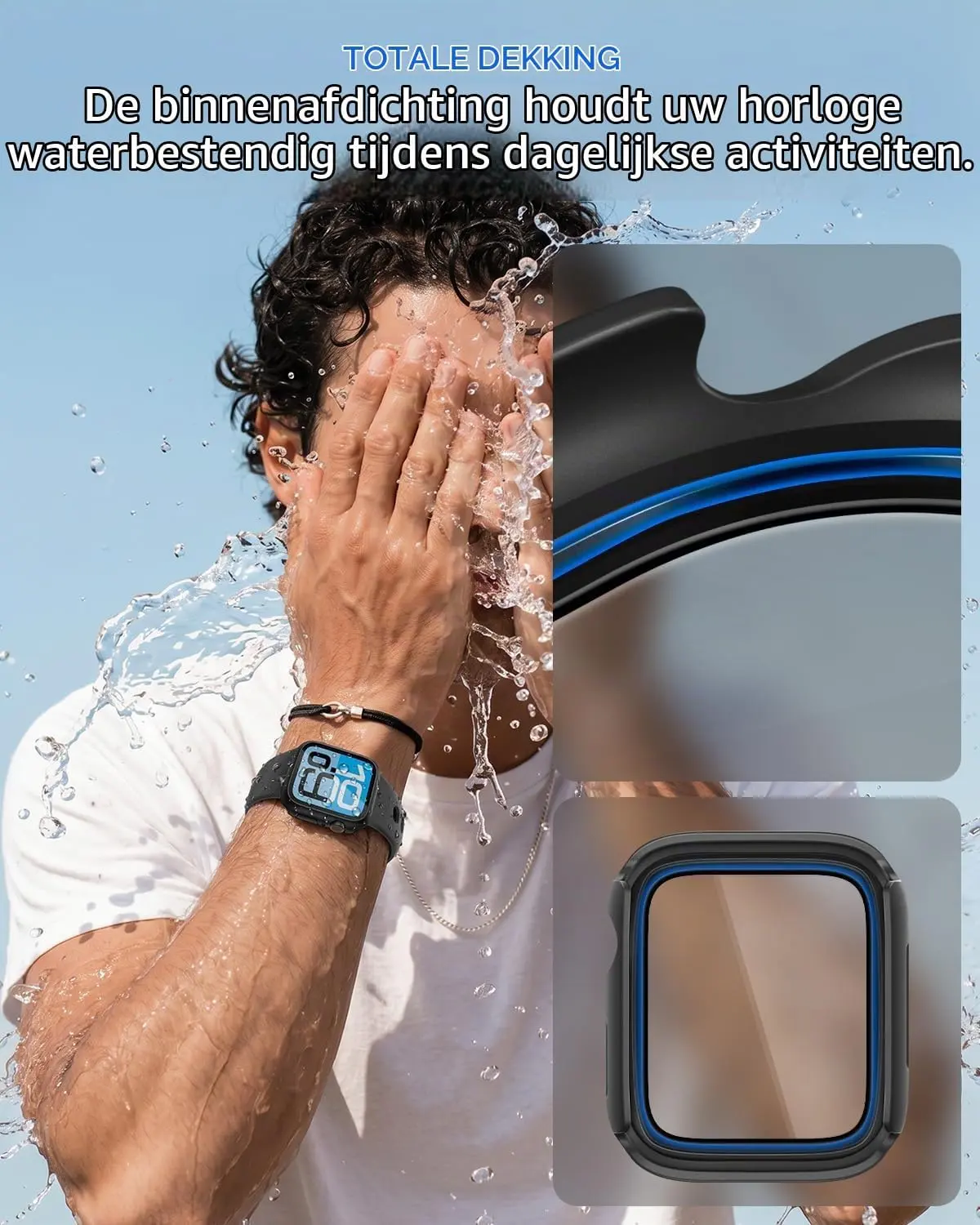 Spigen Thin Fit 360 Apple Watch 44MM Hoesje Waterdicht Zwart afbeelding 3