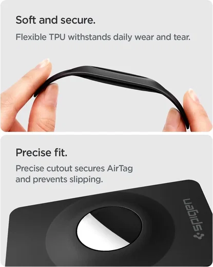 Spigen Air Fit 2 AirTag Kaarthouder Zwart afbeelding 5