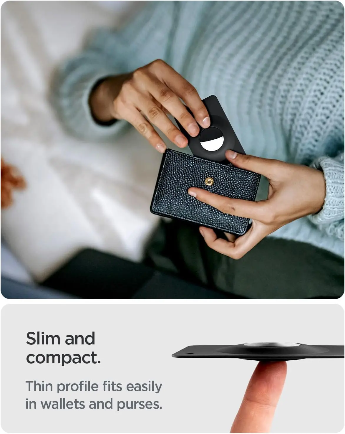 Spigen Air Fit 2 AirTag Kaarthouder Zwart afbeelding 3