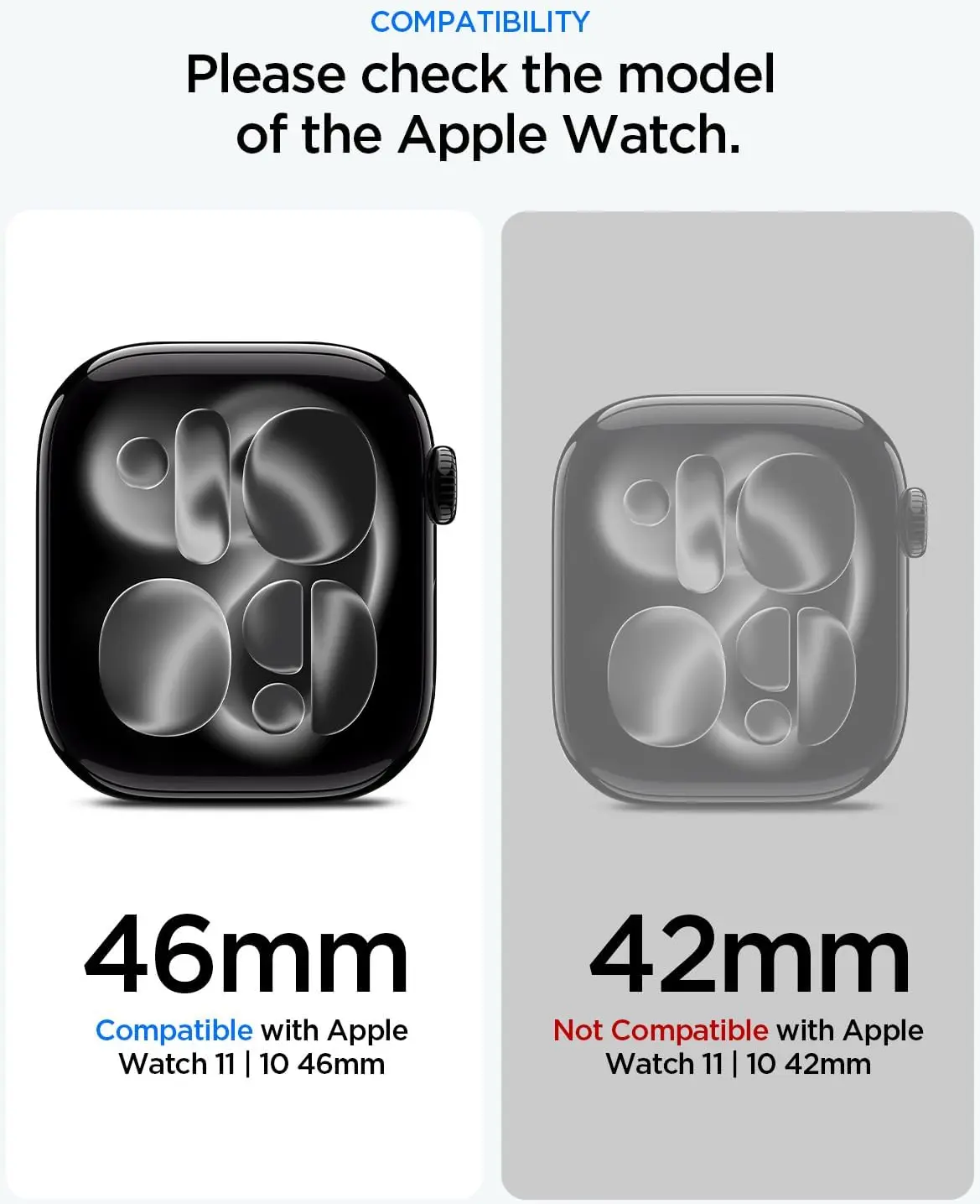 Spigen Thin Fit 360 Apple Watch 10 / 11 46MM Hoesje Waterdicht Zwart afbeelding 2