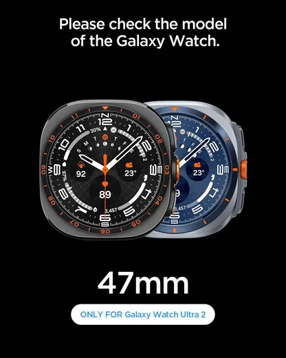 Spigen Rugged Armor - Samsung Galaxy Watch Ultra 2 Hoesje Bumper Case - Zwart afbeelding 2