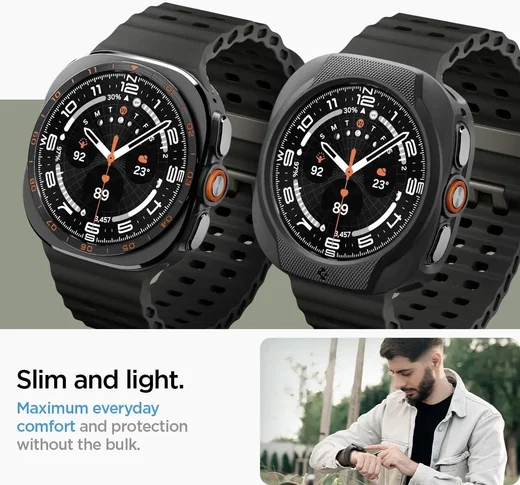 Spigen Liquid Air - Samsung Galaxy Watch Ultra 2 Hoesje - Matte Zwart afbeelding 6