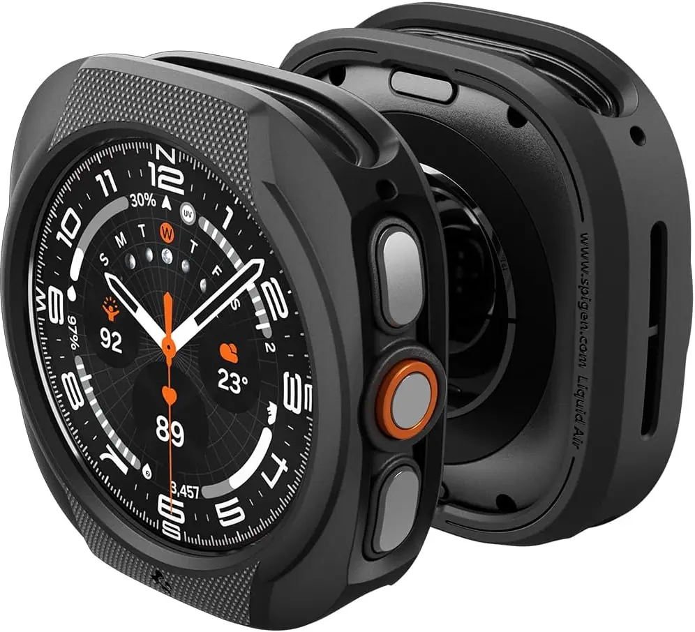 Spigen Liquid Air - Samsung Galaxy Watch Ultra 2 Hoesje - Matte Zwart afbeelding 1