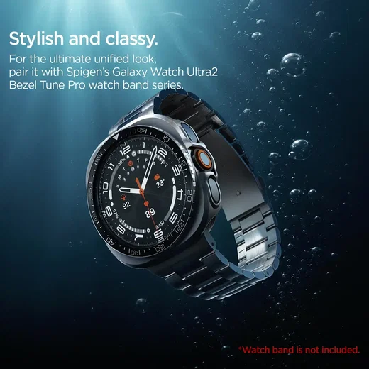 Spigen Bezel Tune Pro - Samsung Galaxy Watch Ultra 2 Hoesje en Bezel - Zwart afbeelding 8