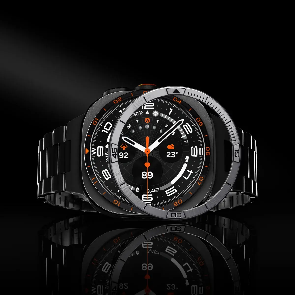 Spigen Bezel Tune Pilot – Samsung Galaxy Watch Ultra 2 Bezel – Zilver afbeelding 13
