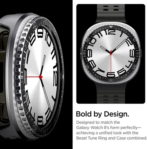 Spigen Bezel Tune Pro - Samsung Galaxy Watch 9 / 8 Randbeschermer - 44MM Grijs afbeelding 3