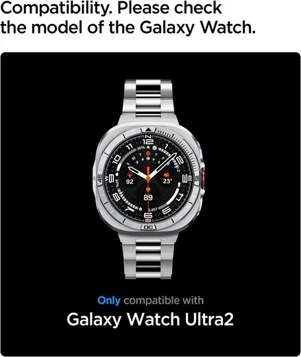 Spigen Bezel Tune Pro - Samsung Galaxy Watch Ultra 2 Hoesje en Bezel - Zilver afbeelding 7