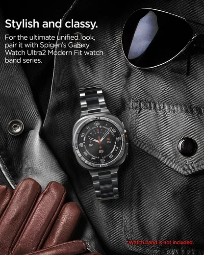 Spigen Bezel Tune Pro - Samsung Galaxy Watch Ultra 2 Hoesje en Bezel - Zilver afbeelding 3
