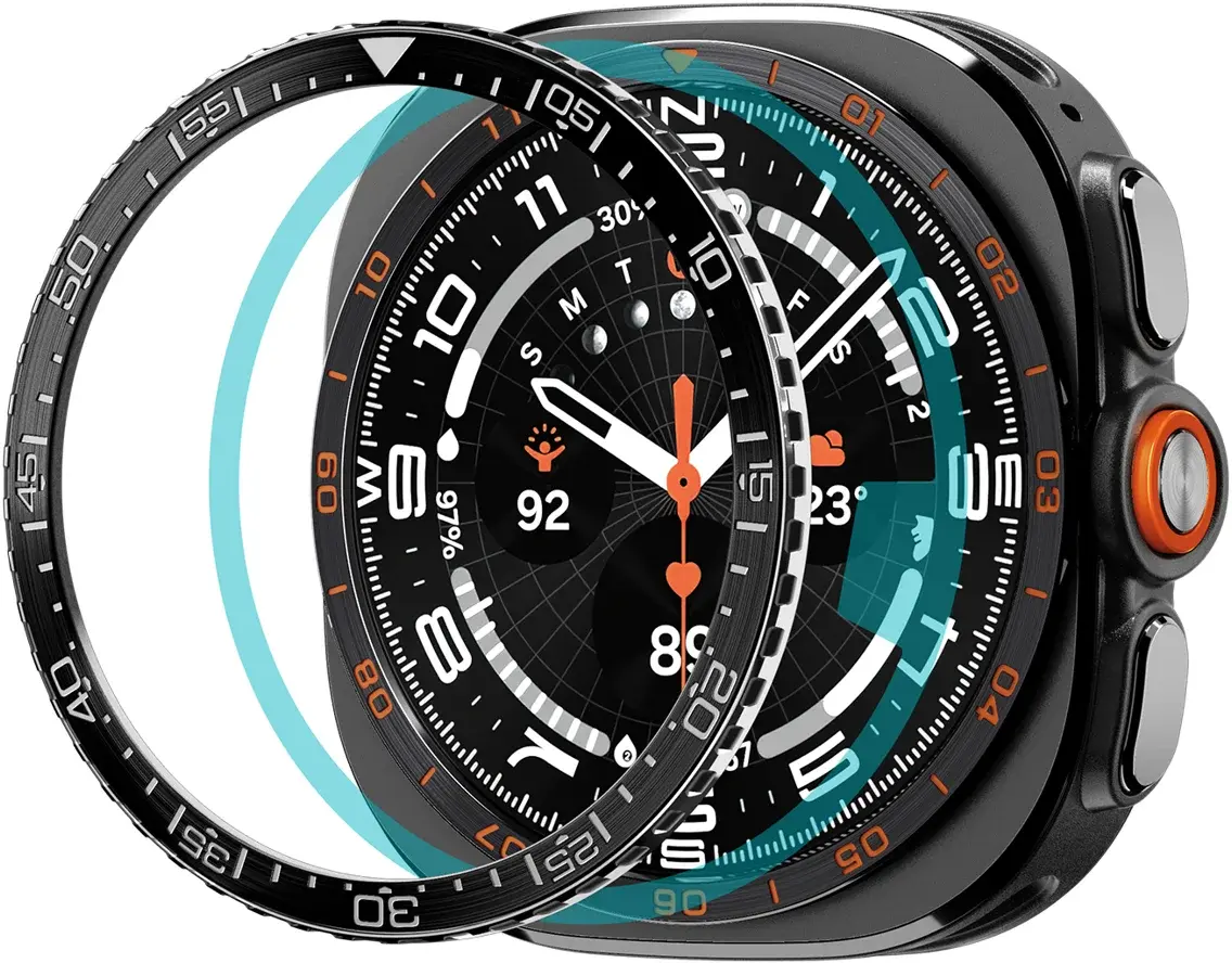 Spigen Bezel Tune - Samsung Galaxy Watch Ultra 2 - Randbeschermer - Zwart afbeelding 1