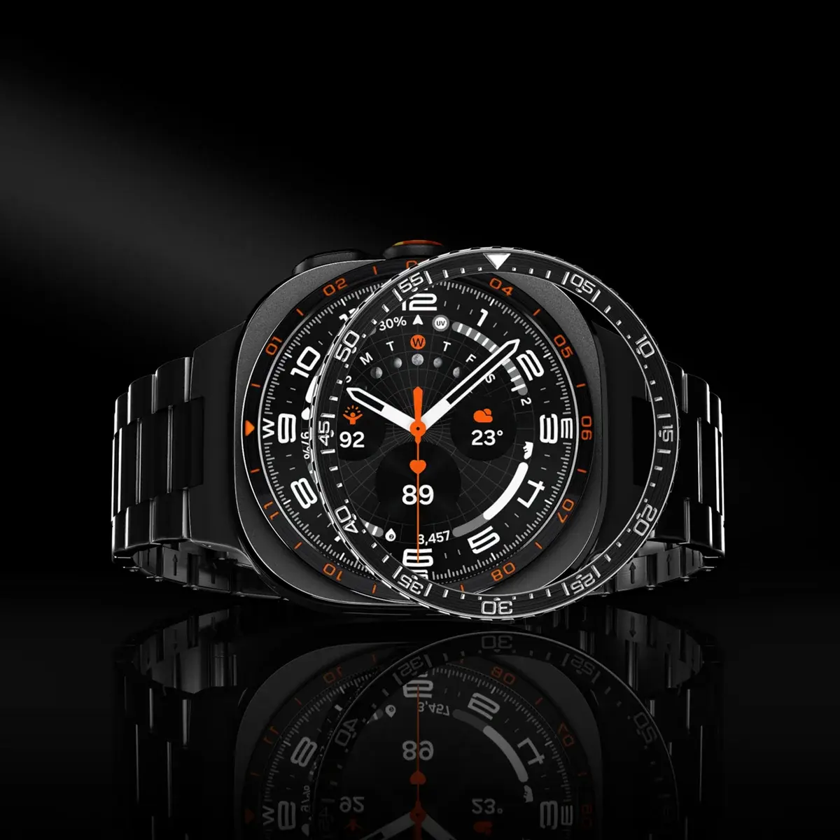 Spigen Bezel Tune - Samsung Galaxy Watch Ultra 2 - Randbeschermer - Zwart afbeelding 6