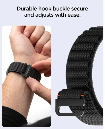 Spigen WBF1 - Samsung Galaxy Watch 9 / 8 Bandje - 46/44/40MM - Zwart afbeelding 5