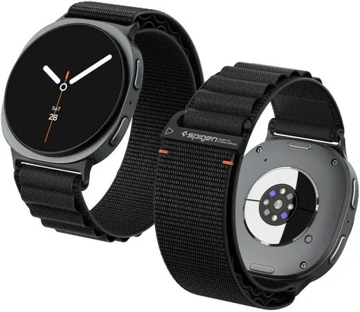 Spigen WBF1 - Samsung Galaxy Watch 9 / 8 Bandje - 46/44/40MM - Zwart afbeelding 1
