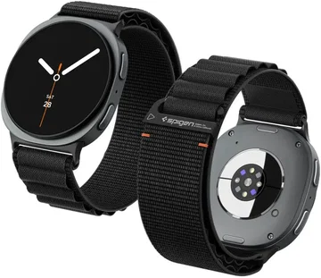 Spigen WBF1 - Samsung Galaxy Watch 9 / 8 Bandje - 46/44/40MM - Zwart