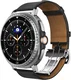 Spigen Enzo - Samsung Galaxy Watch 8 / 8 Classic Bandje - Echt Leer - Zwart afbeelding 1