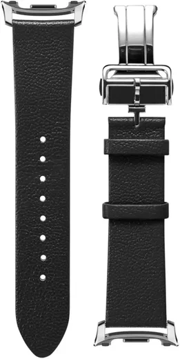 Spigen Enzo - Samsung Galaxy Watch 8 / 8 Classic Bandje - Echt Leer - Zwart afbeelding 10