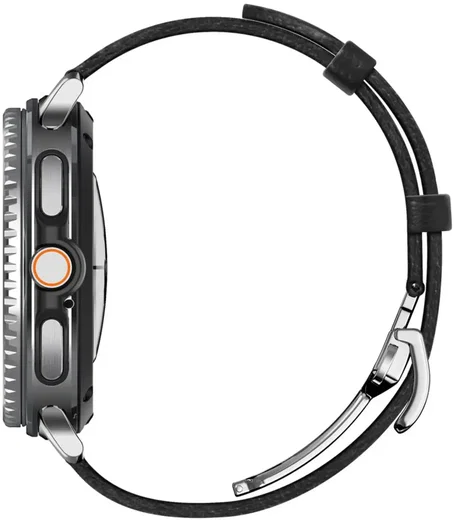 Spigen Enzo - Samsung Galaxy Watch 8 / 8 Classic Bandje - Echt Leer - Zwart afbeelding 8