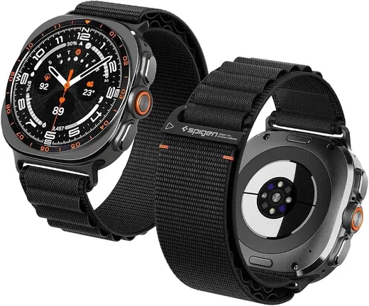 Spigen WBF1 - Samsung Galaxy Watch Ultra 2 / 1 Bandje - Zwart afbeelding 1