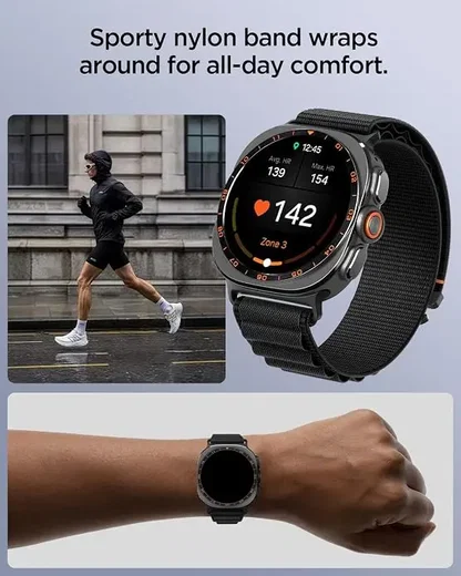Spigen WBF1 - Samsung Galaxy Watch Ultra 2 / 1 Bandje - Zwart afbeelding 3