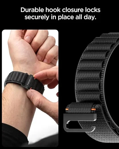 Spigen WBF1 - Samsung Galaxy Watch Ultra 2 / 1 Bandje - Zwart afbeelding 7