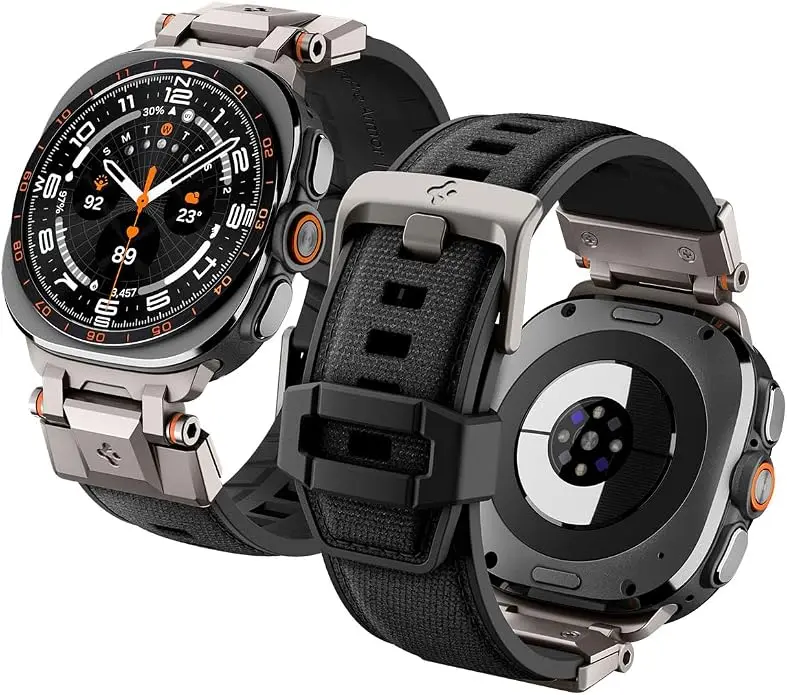 Spigen Dura Pro Armor Samsung Galaxy Watch Ultra 2 / 1 Bandje - Zwart afbeelding 1