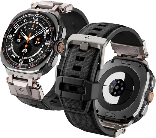 Spigen Dura Pro Armor Samsung Galaxy Watch Ultra 2 / 1 Bandje - Zwart afbeelding 1