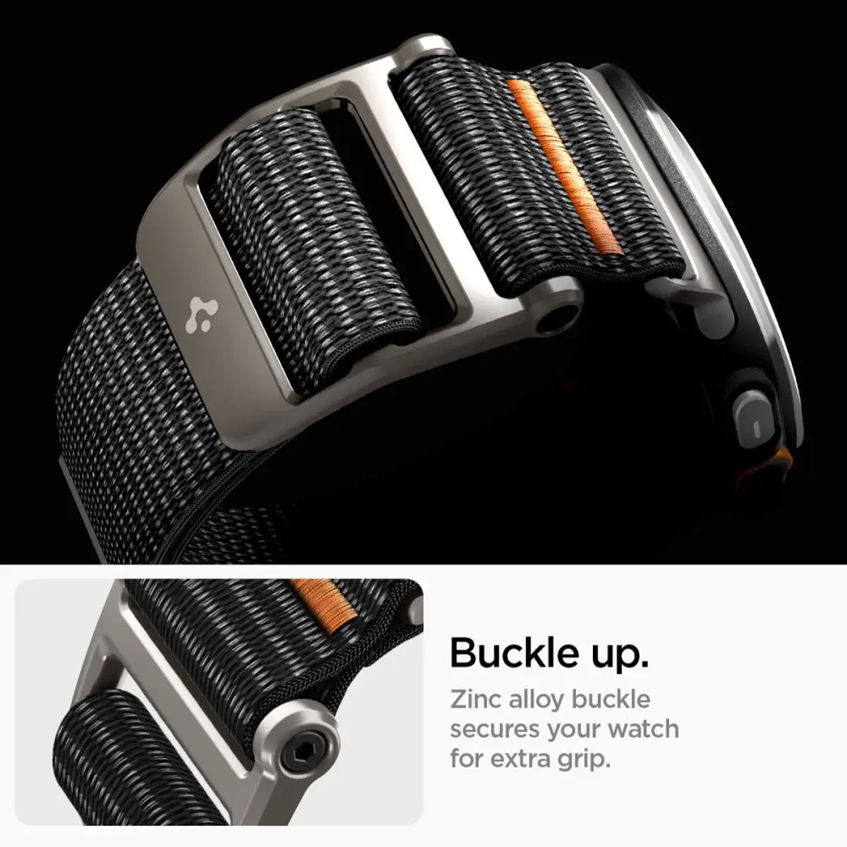 Spigen DuraPro Flex - Samsung Galaxy Watch Ultra 2 / 1 Bandje - Zwart afbeelding 5