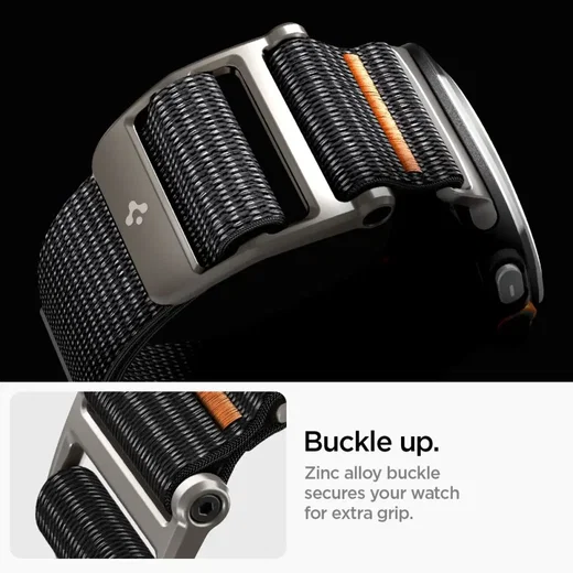 Spigen DuraPro Flex - Samsung Galaxy Watch Ultra 2 / 1 Bandje - Zwart afbeelding 5