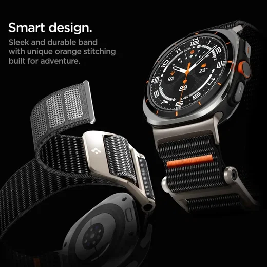 Spigen DuraPro Flex - Samsung Galaxy Watch Ultra 2 / 1 Bandje - Zwart afbeelding 7