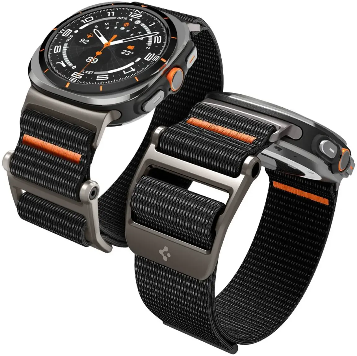 Spigen DuraPro Flex - Samsung Galaxy Watch Ultra 2 / 1 Bandje - Zwart afbeelding 1