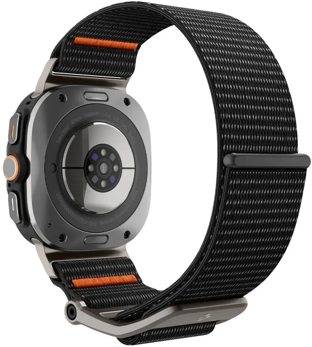 Spigen DuraPro Flex - Samsung Galaxy Watch Ultra 2 / 1 Bandje - Zwart afbeelding 2