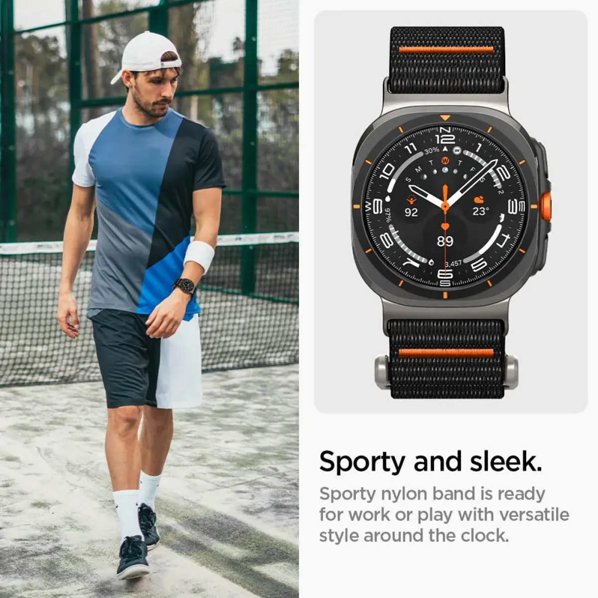 Spigen DuraPro Flex - Samsung Galaxy Watch Ultra 2 / 1 Bandje - Zwart afbeelding 3