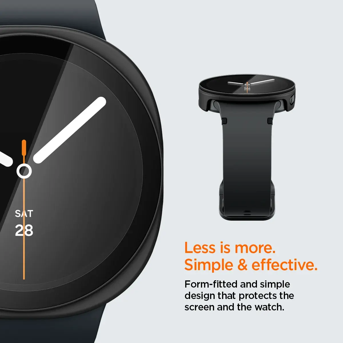 Spigen Thin Fit - Samsung Galaxy Watch 9 / 8 40MM Bumper Hoesje - Zwart afbeelding 5