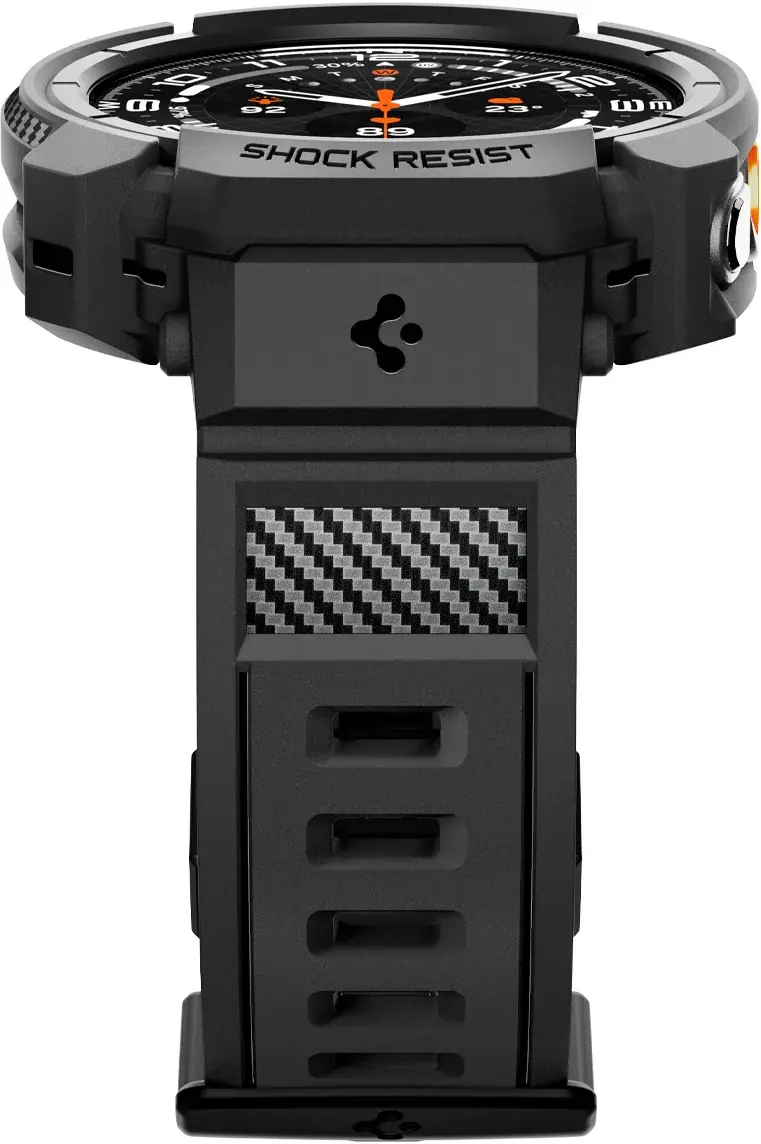 Spigen Rugged Armor Pro - Samsung Watch Ultra 2 - Hoesje en Bandje - Zwart afbeelding 15